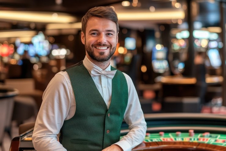 Meja roulette dengan statistik real-time